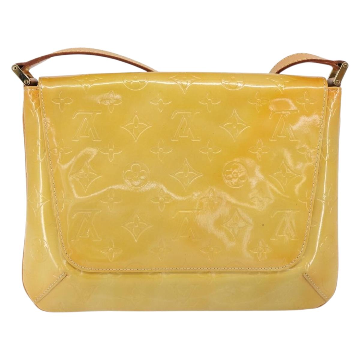 LOUIS VUITTON Monogram Vernis Thompson Street Bag Beige M91301 LV Auth BA8166