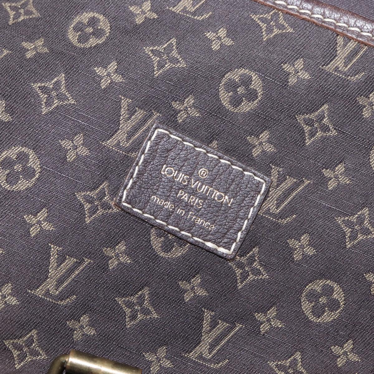 LOUIS VUITTON Monogram Mini Lin Saumur PM Shoulder Bag Brown M95227 Auth BA8167