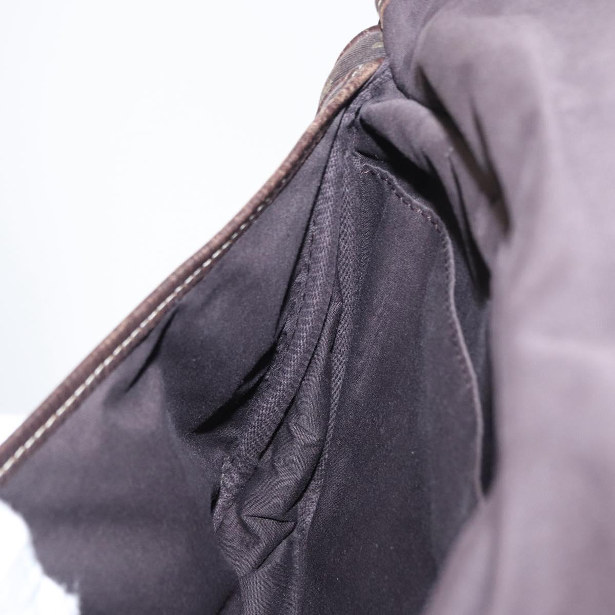 LOUIS VUITTON Monogram Mini Lin Saumur PM Shoulder Bag Brown M95227 Auth BA8167