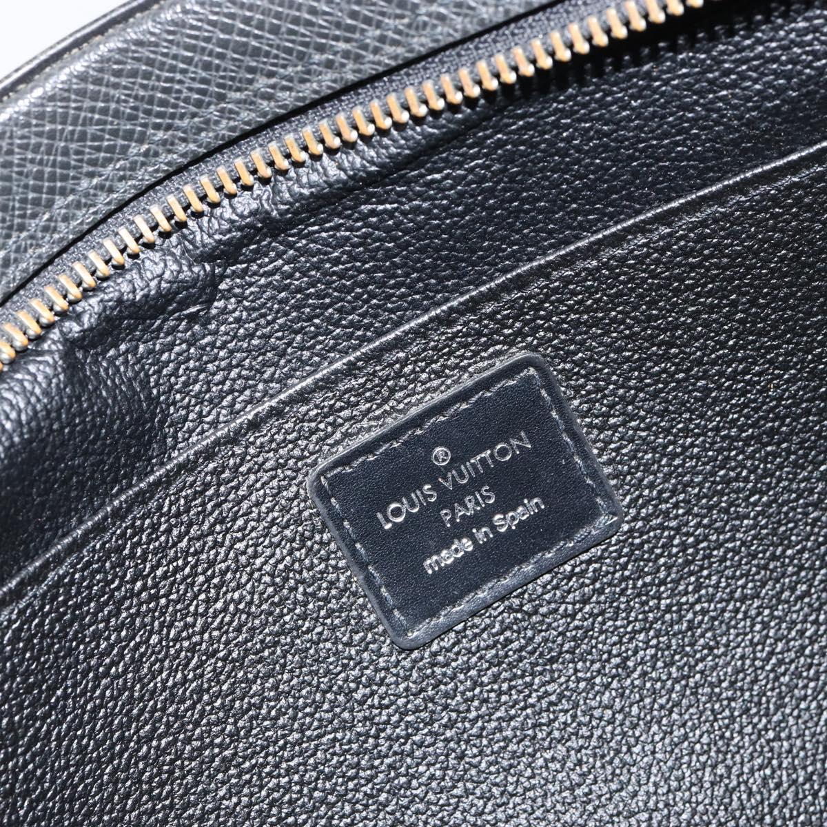 LOUIS VUITTON Taiga Trousse Toilette GM Clutch Bag Ardoise M30212 LV Auth BA8169