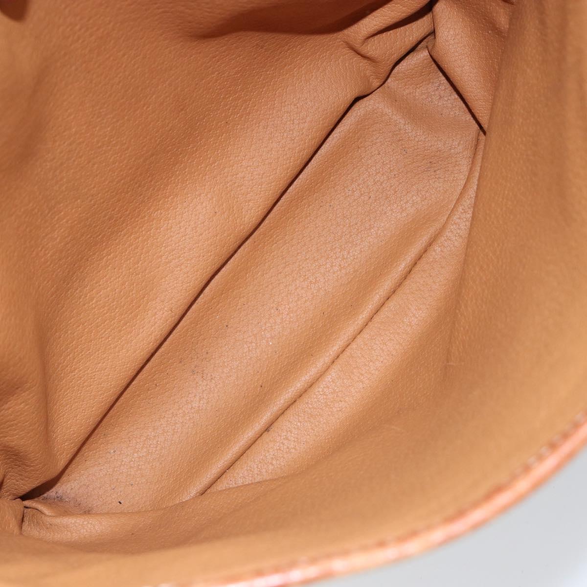 CELINE Macadam Canvas Tote Bag PVC Leather Brown Gold Auth BA8172