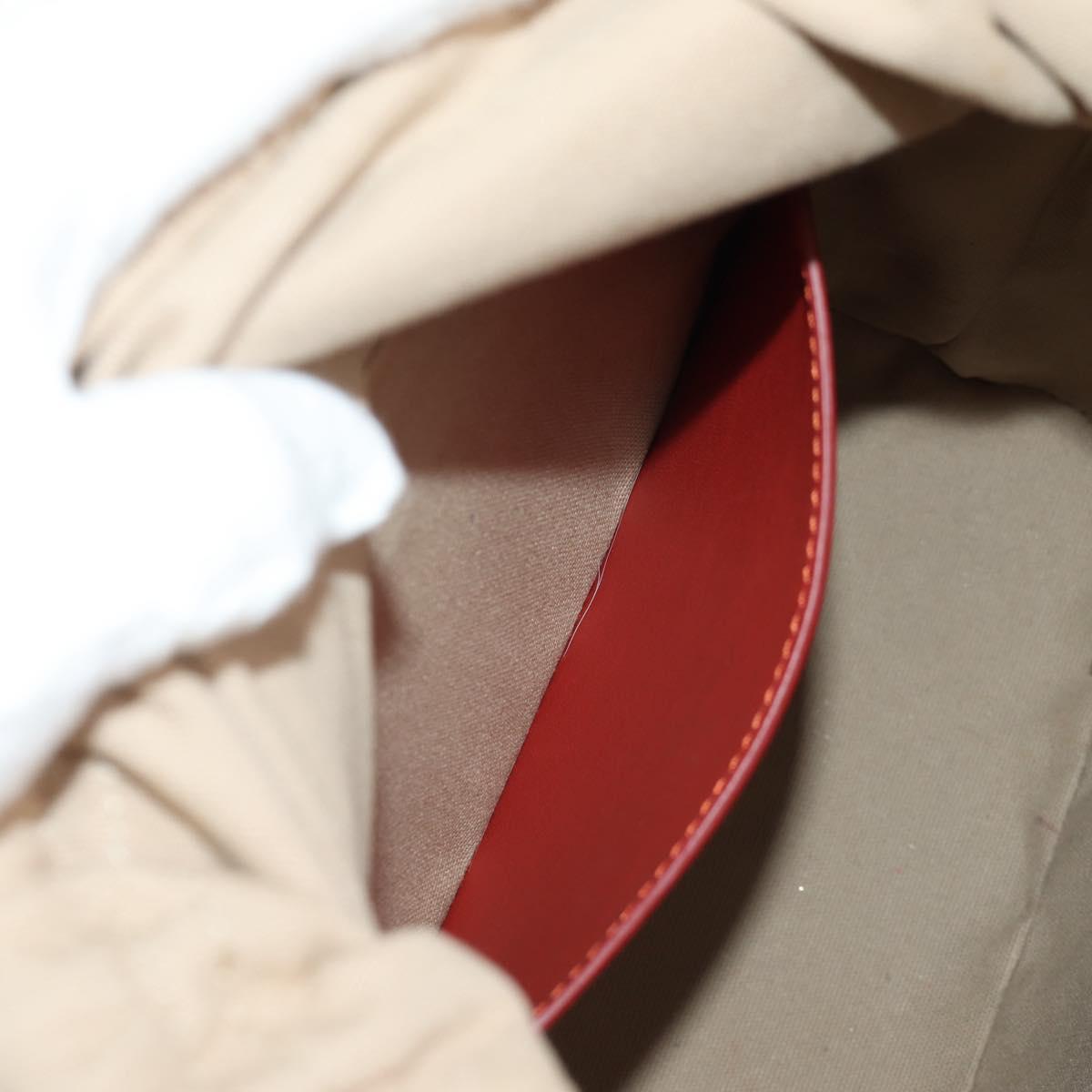 Chloe Mini Basket Roy Shoulder Bag Leather Red Gold Auth BA8174M