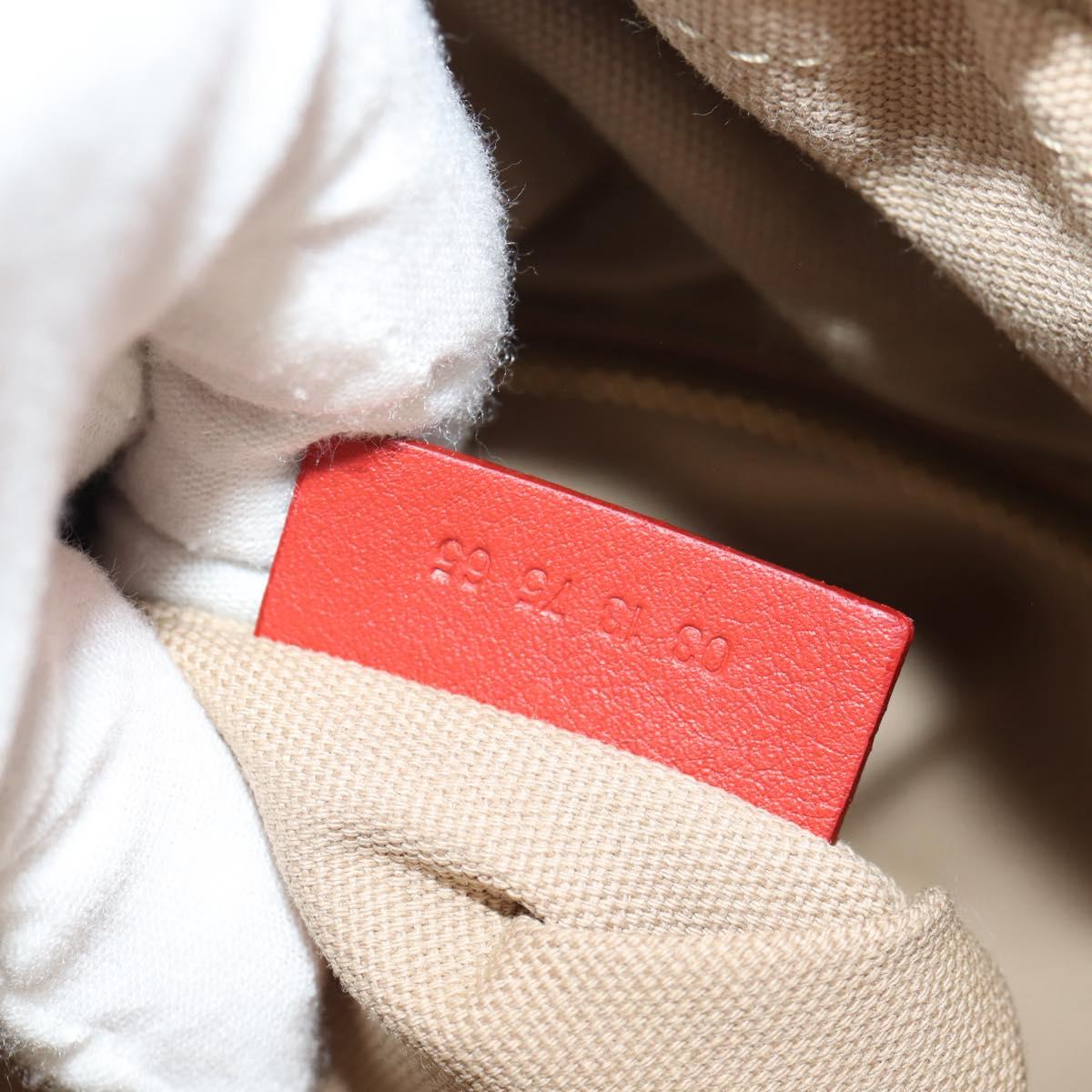 Chloe Mini Basket Roy Shoulder Bag Leather Red Gold Auth BA8174M