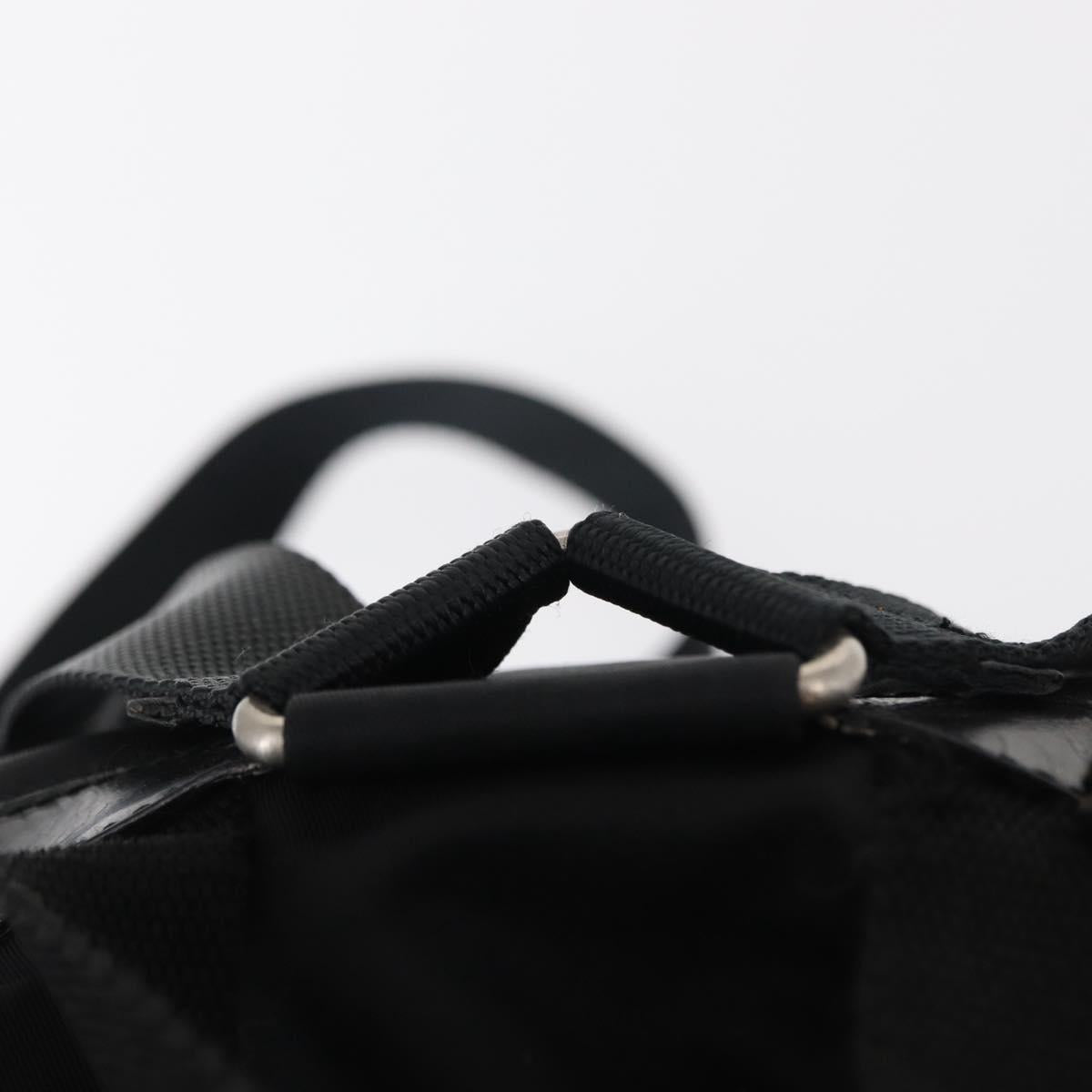 PRADA Backpack Nylon Black Silver Auth BA8176