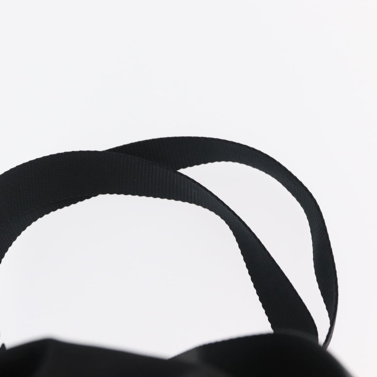 PRADA Backpack Nylon Black Silver Auth BA8176