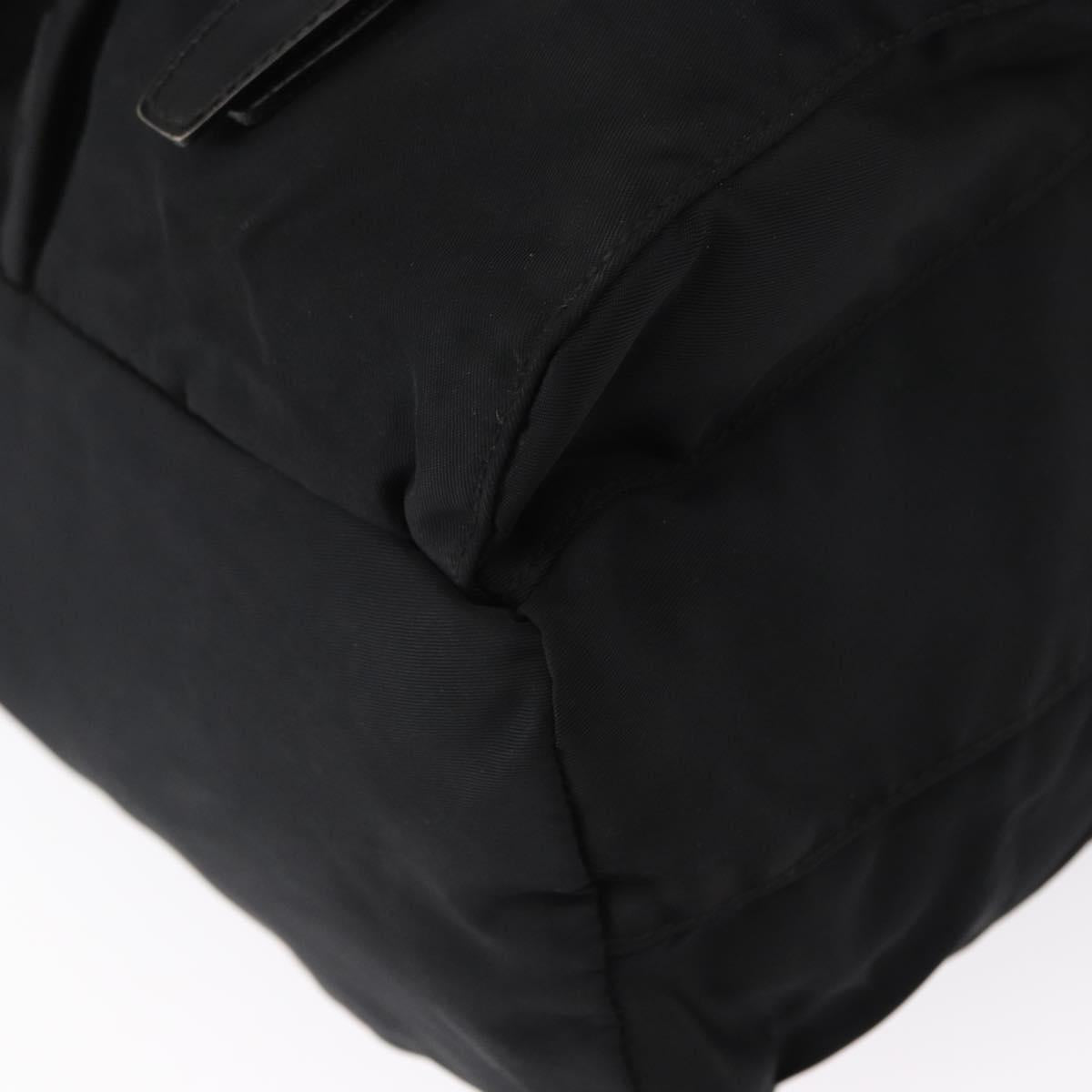 PRADA Backpack Nylon Black Silver Auth BA8176