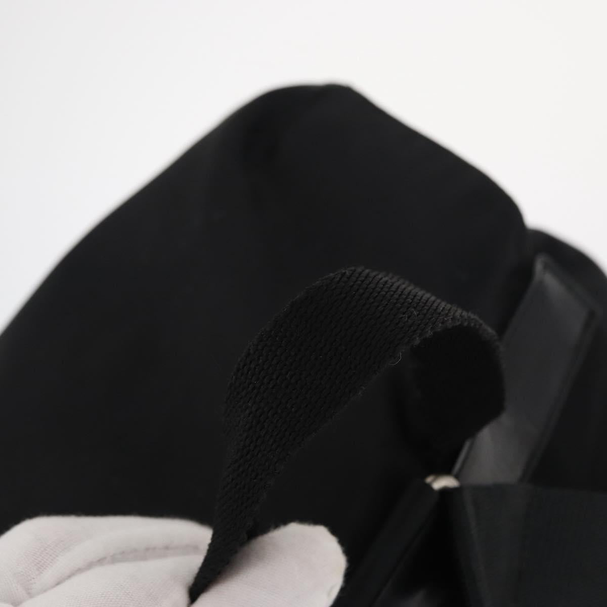 PRADA Backpack Nylon Black Silver Auth BA8176