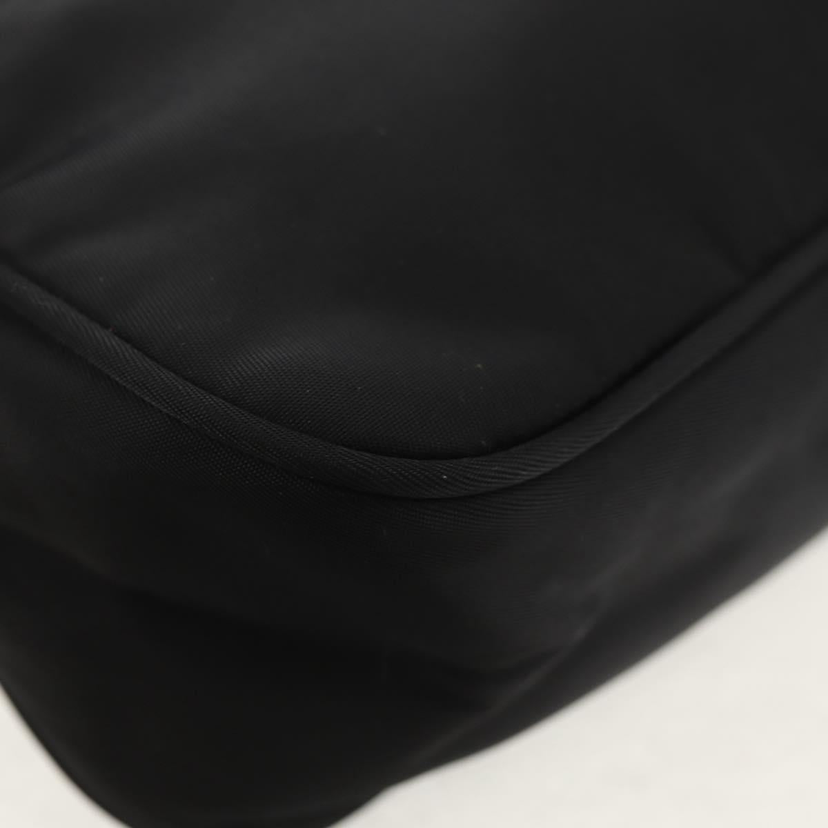 PRADA Hand Bag Nylon Black Silver Auth BA8177V