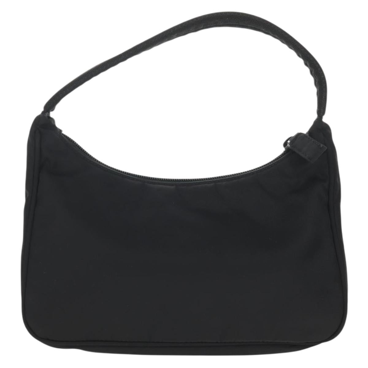 PRADA Hand Bag Nylon Black Silver Auth BA8177V