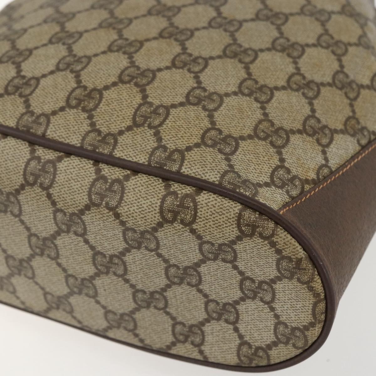 GUCCI GG Supreme Web Sherry Line Bag PVC Beige Gold 41 02 034 Auth BA8181