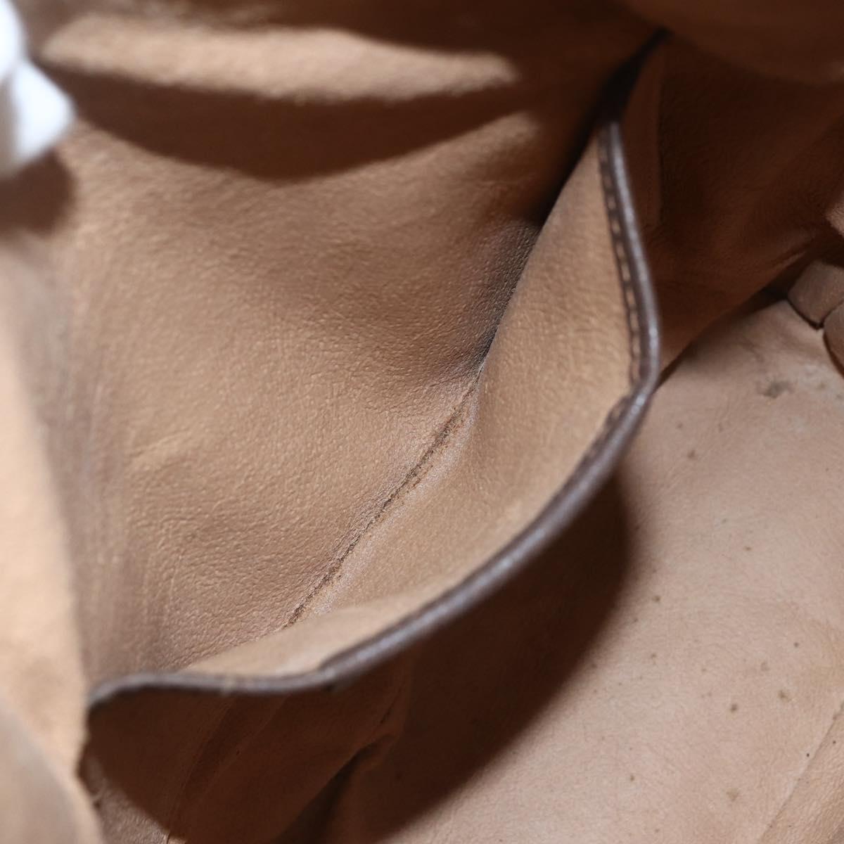 GUCCI GG Supreme Web Sherry Line Bag PVC Beige Gold 41 02 034 Auth BA8181