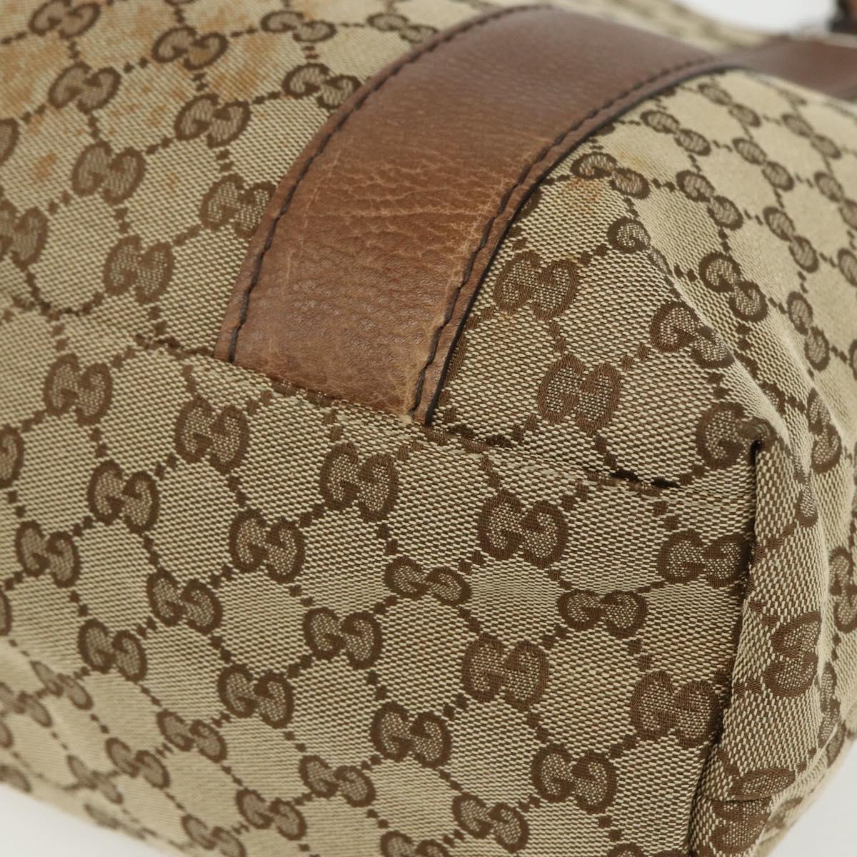 GUCCI GG Canvas Tote Bag Beige Silver 232946 Auth BA8182