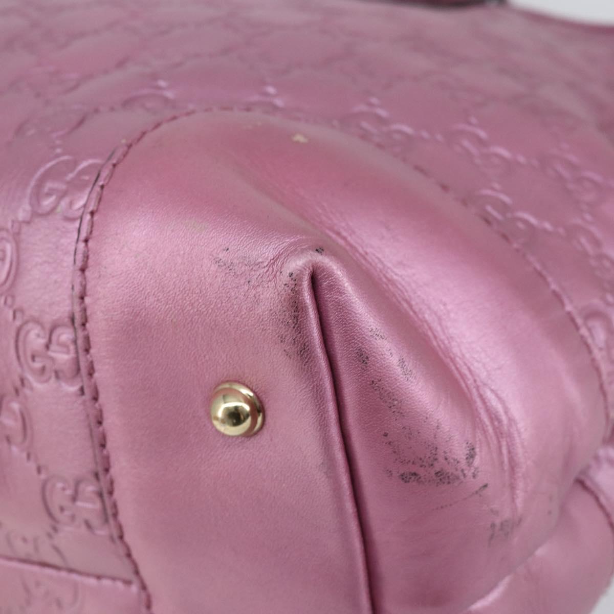 GUCCI GG Canvas Guccissima Tote Bag Leather Pink Gold 269956 Auth BA8184