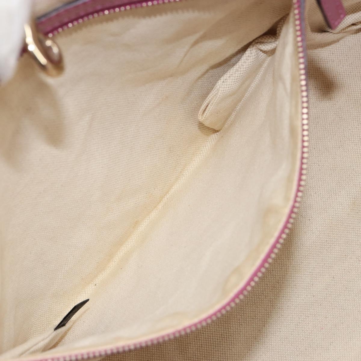 GUCCI GG Canvas Guccissima Tote Bag Leather Pink Gold 269956 Auth BA8184