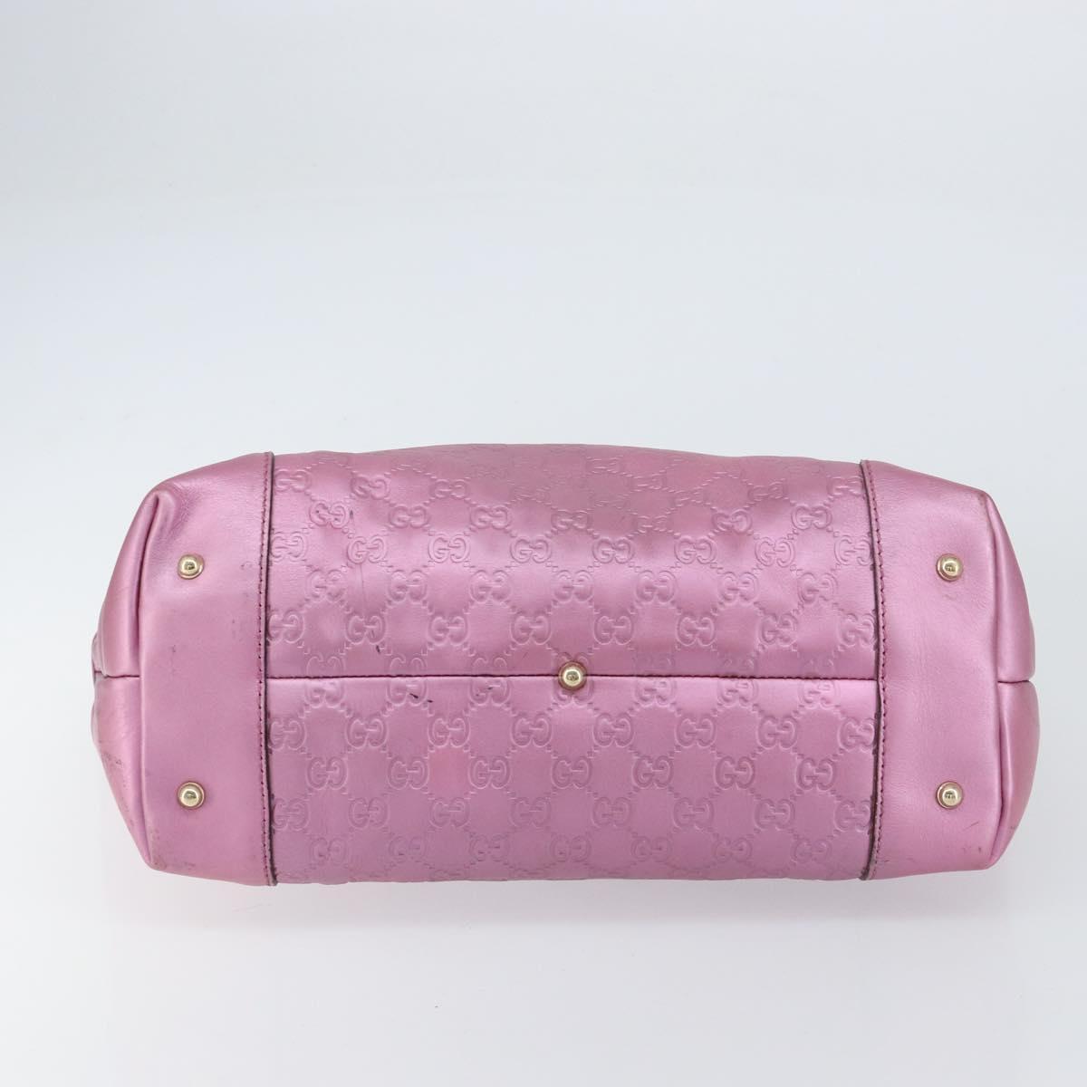 GUCCI GG Canvas Guccissima Tote Bag Leather Pink Gold 269956 Auth BA8184