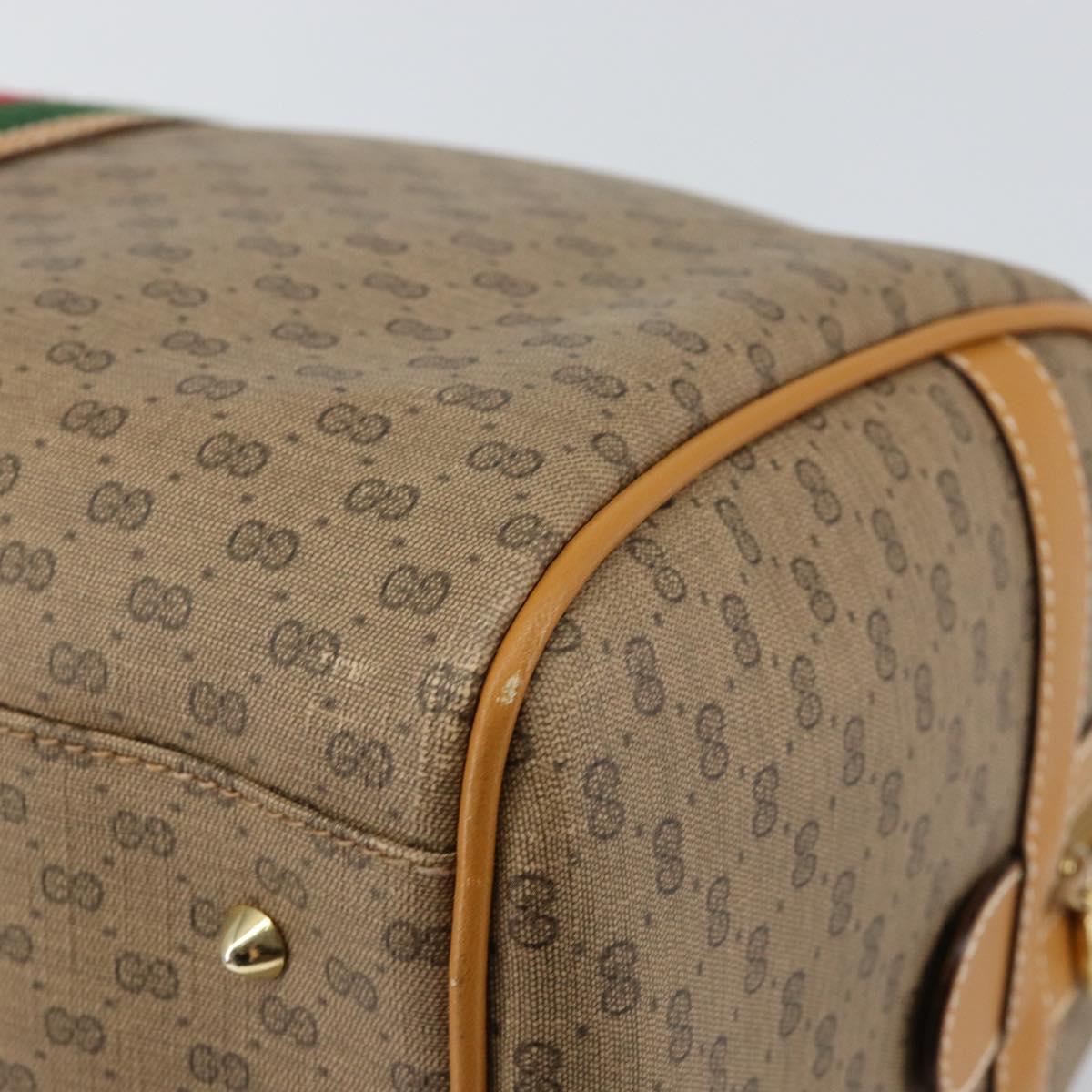 GUCCI Micro GG Supreme Web Sherry Line Bag PVC Beige 002 40 0168 Auth BA8186