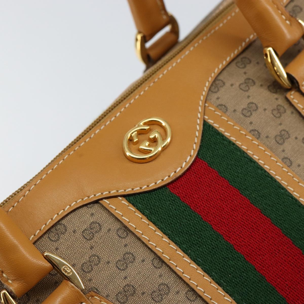 GUCCI Micro GG Supreme Web Sherry Line Bag PVC Beige 002 40 0168 Auth BA8186