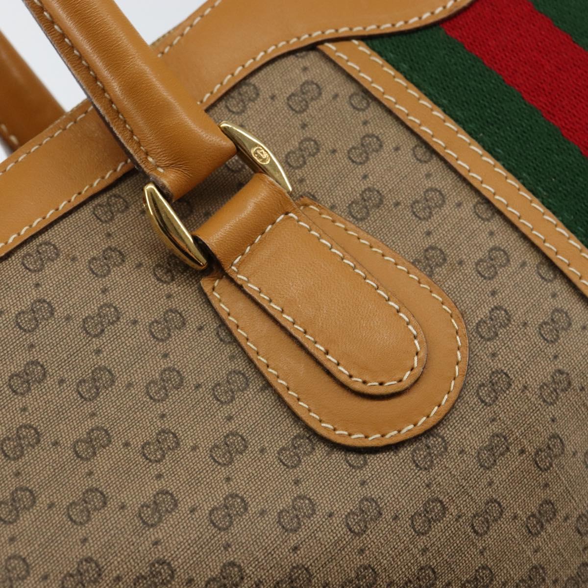 GUCCI Micro GG Supreme Web Sherry Line Bag PVC Beige 002 40 0168 Auth BA8186