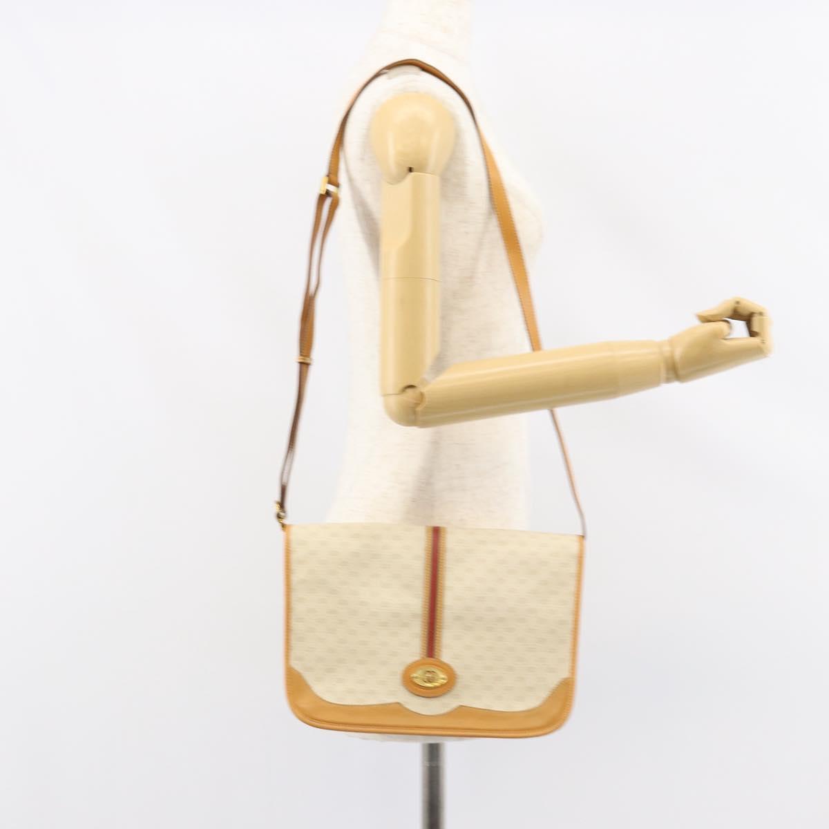 GUCCI Micro GG Supreme Web Sherry Line Bag PVC Beige 001 104 0551 Auth BA8188