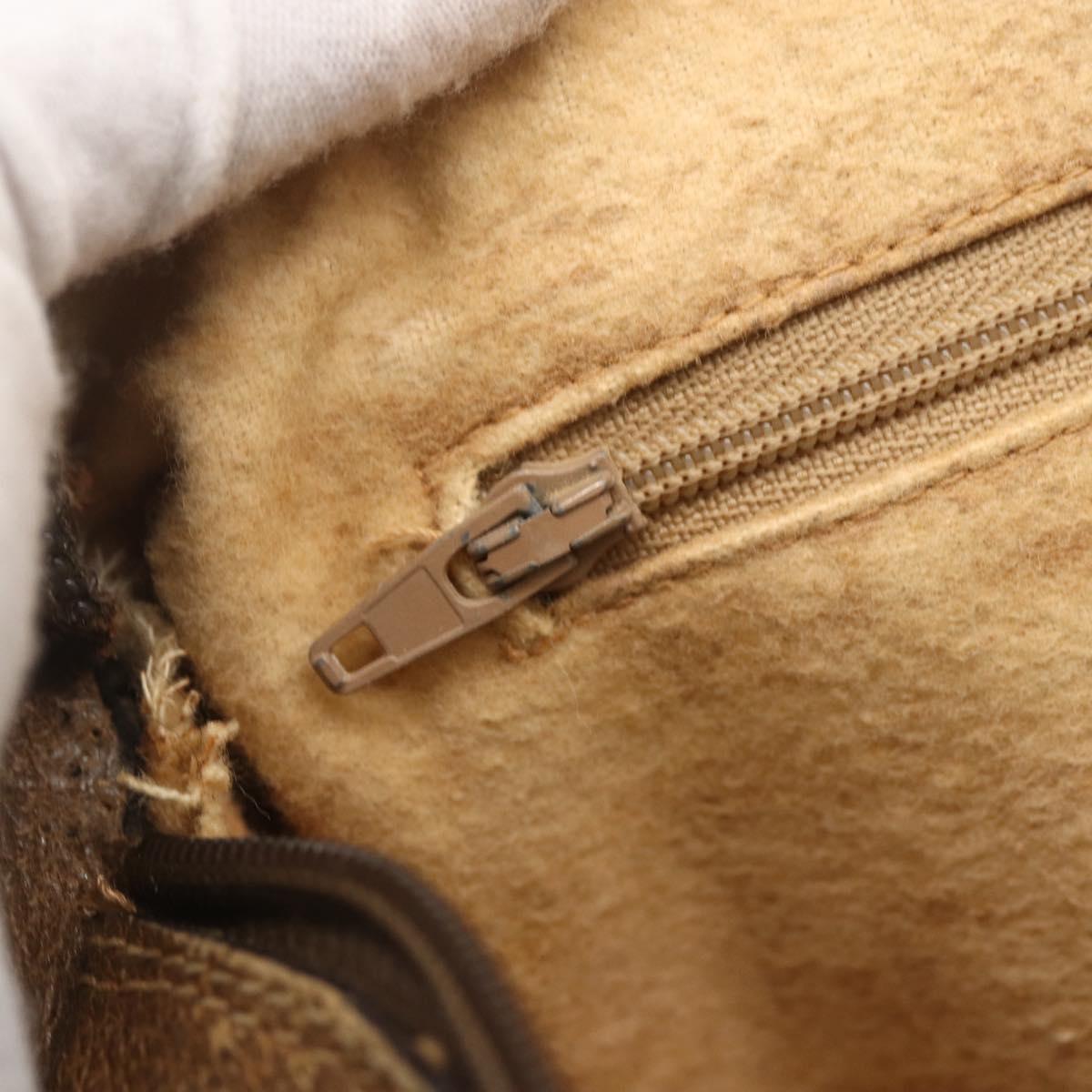 GUCCI GG Supreme Web Sherry Line Bag PVC Beige Gold 89 02 017 Auth BA8189