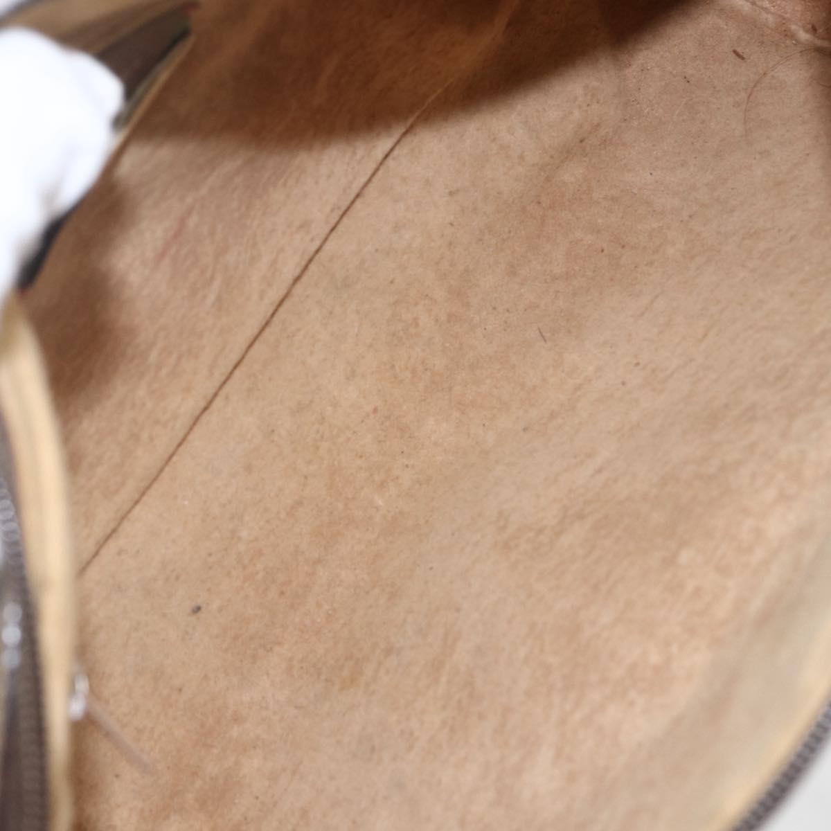 GUCCI GG Supreme Web Sherry Line Bag PVC Beige Gold 89 02 017 Auth BA8189