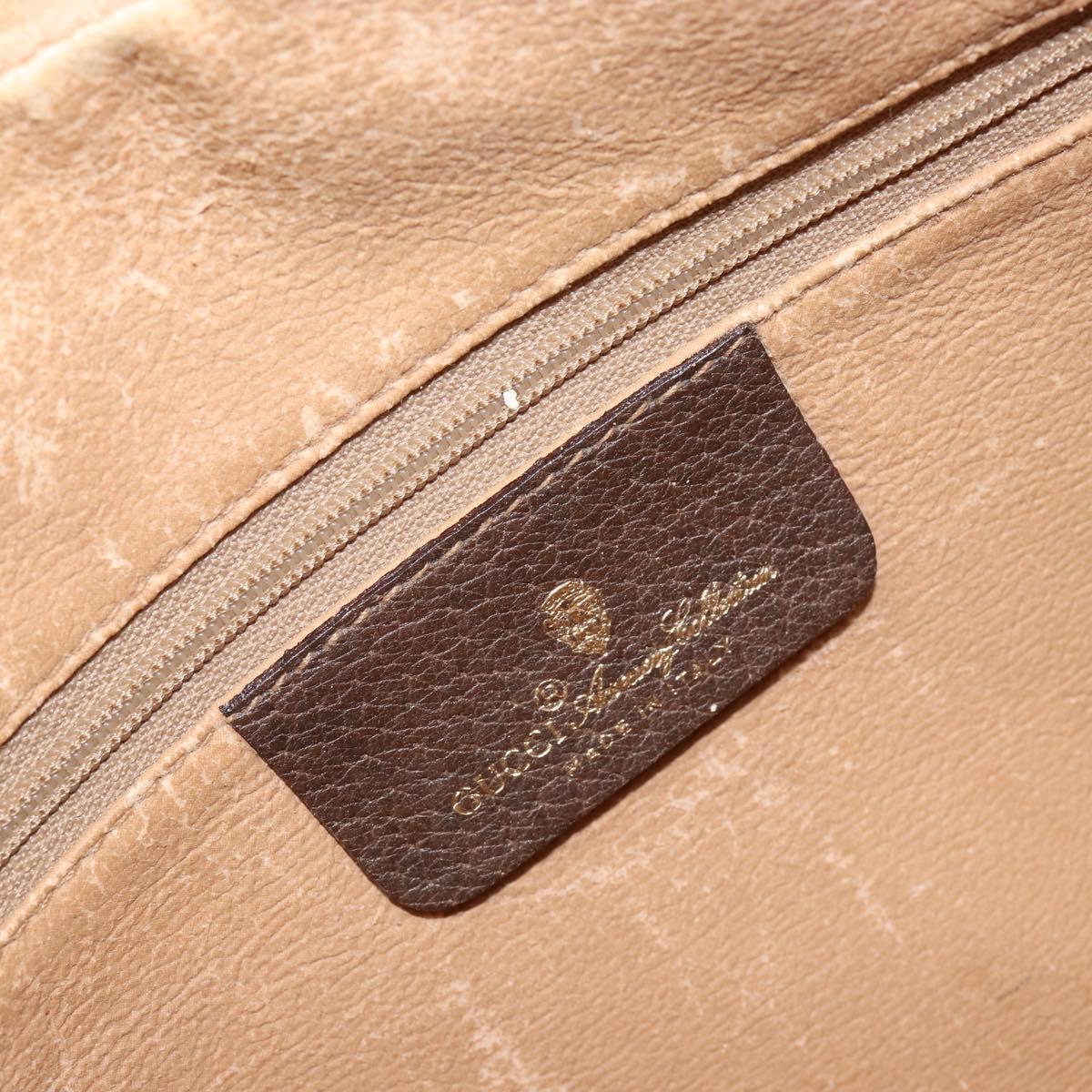 GUCCI GG Supreme Web Sherry Line Bag PVC Beige Gold 56 02 088 Auth BA8190