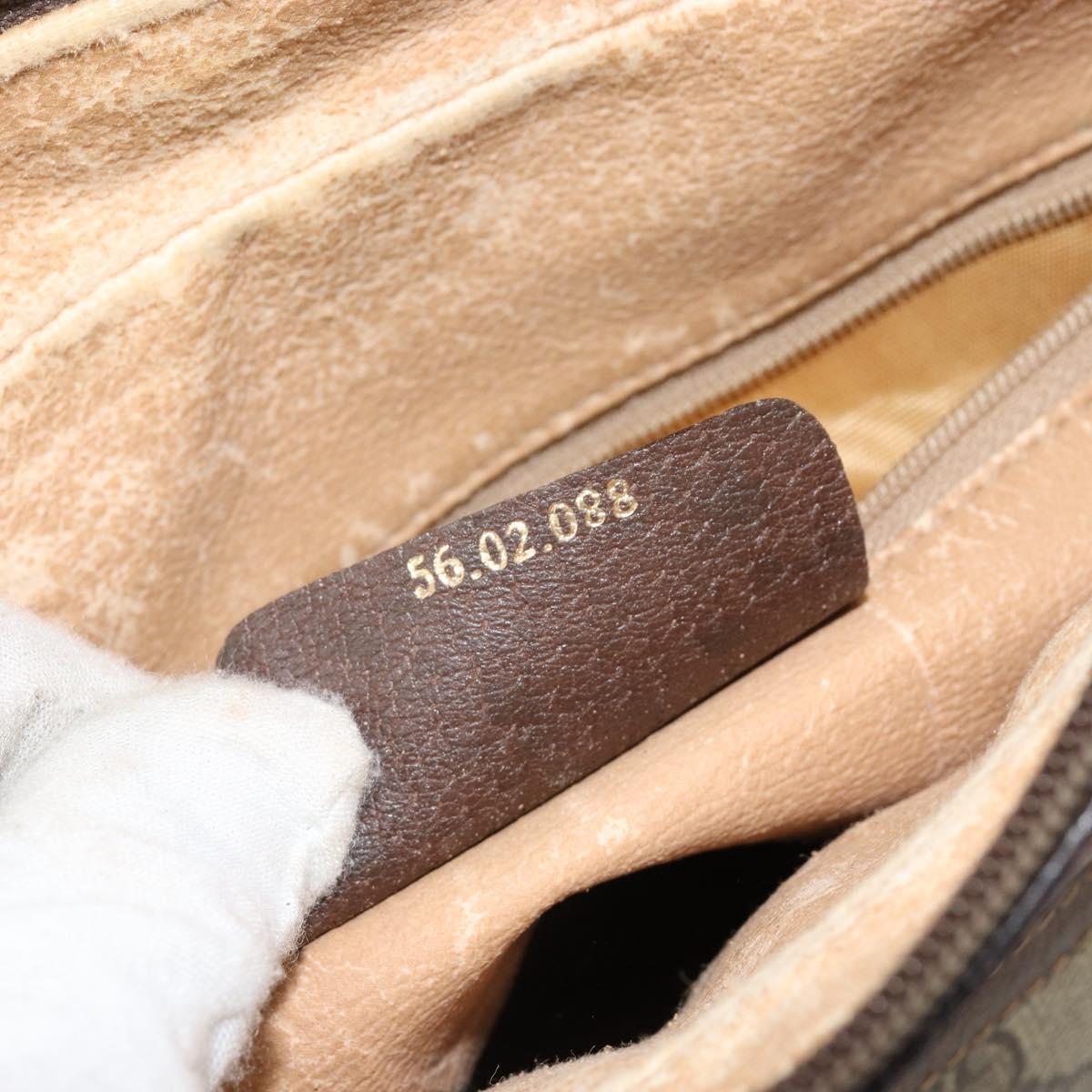 GUCCI GG Supreme Web Sherry Line Bag PVC Beige Gold 56 02 088 Auth BA8190