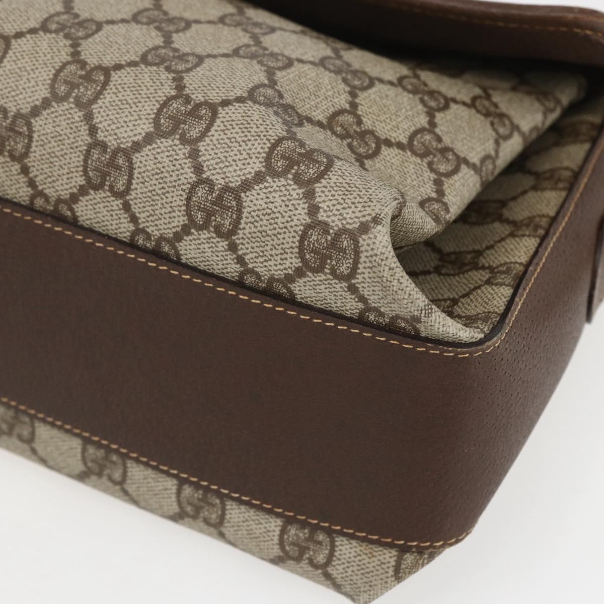 GUCCI GG Supreme Shoulder Bag PVC Beige Gold 001 113 6165 Auth BA8191