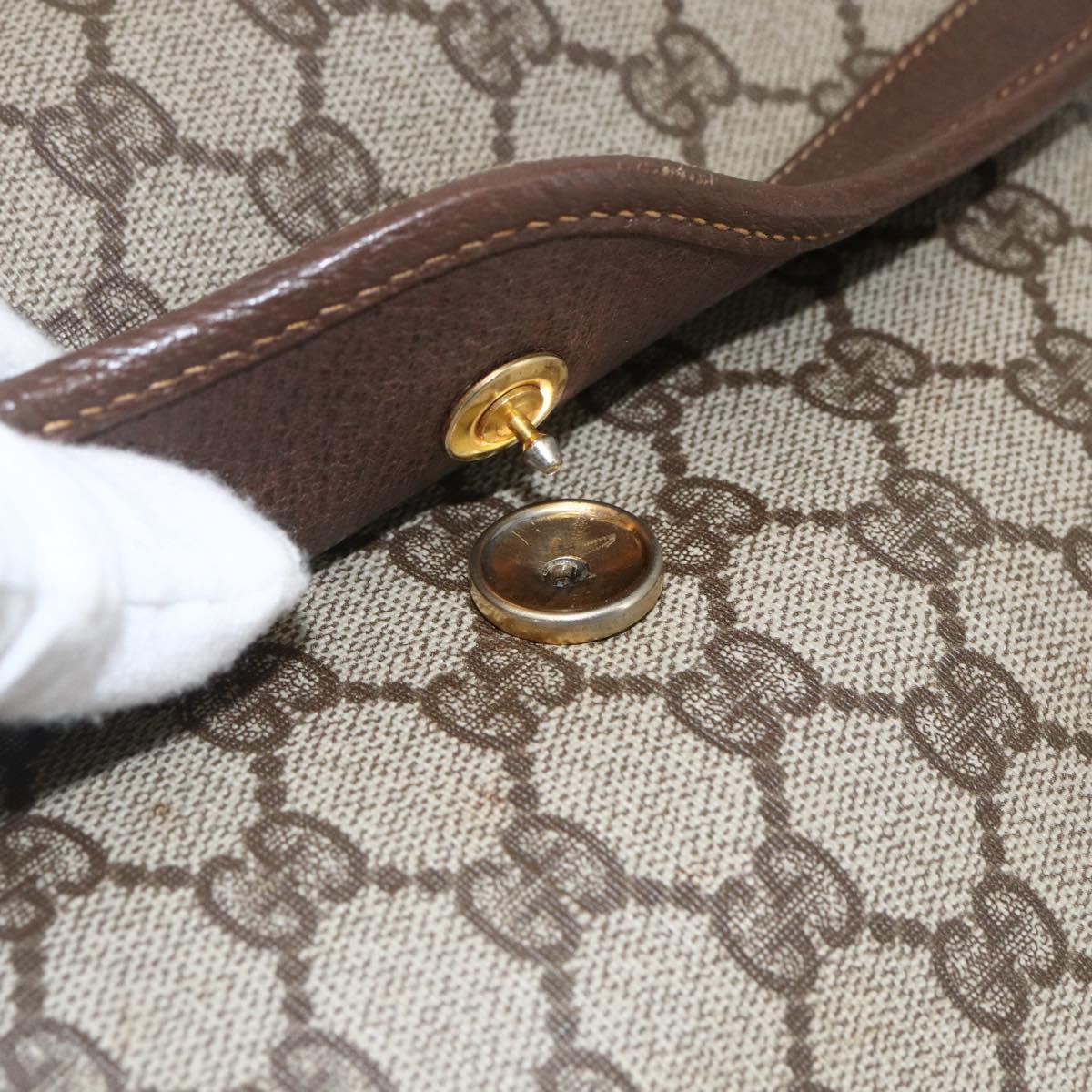 GUCCI GG Supreme Shoulder Bag PVC Beige Gold 001 113 6165 Auth BA8191