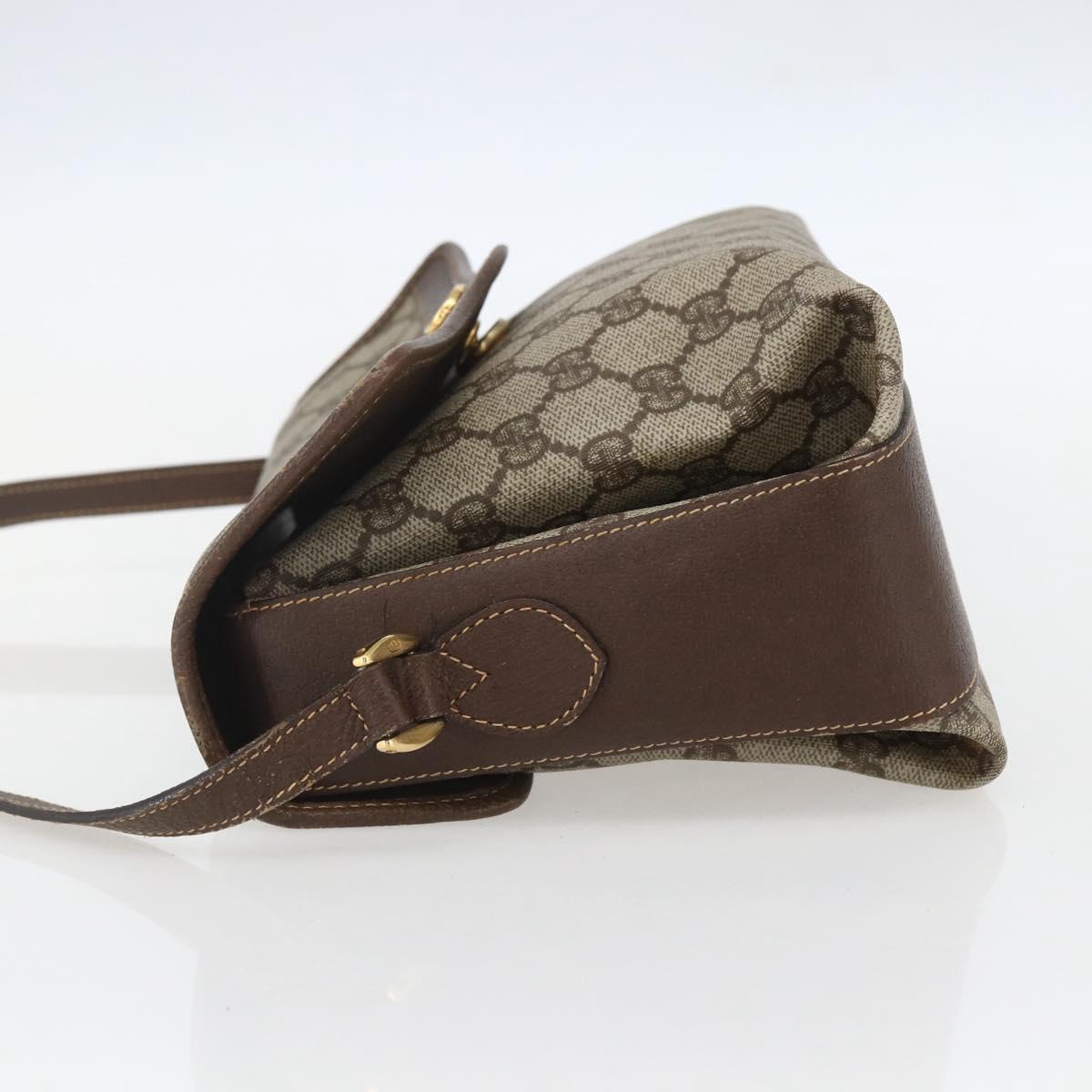 GUCCI GG Supreme Shoulder Bag PVC Beige Gold 001 113 6165 Auth BA8191