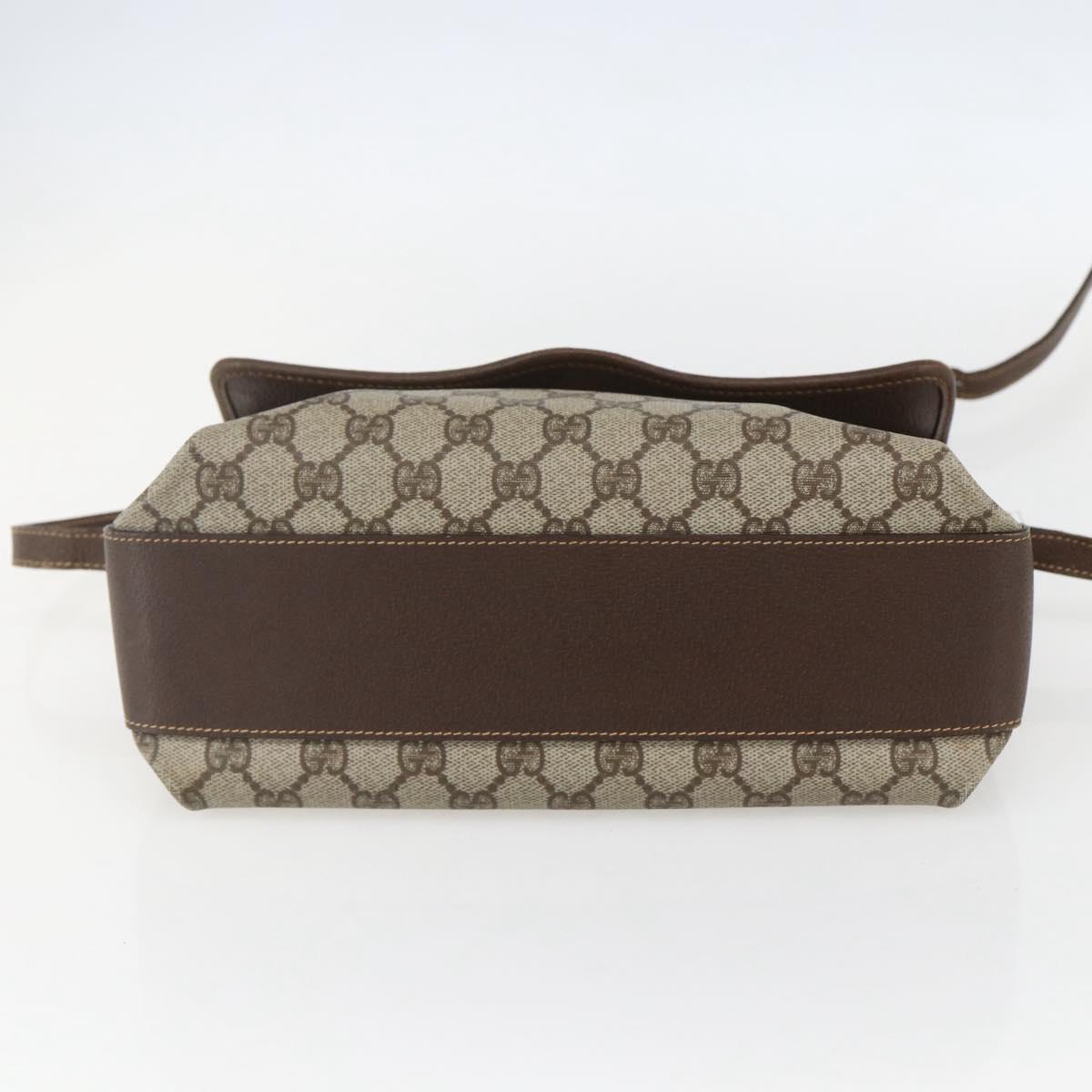 GUCCI GG Supreme Shoulder Bag PVC Beige Gold 001 113 6165 Auth BA8191