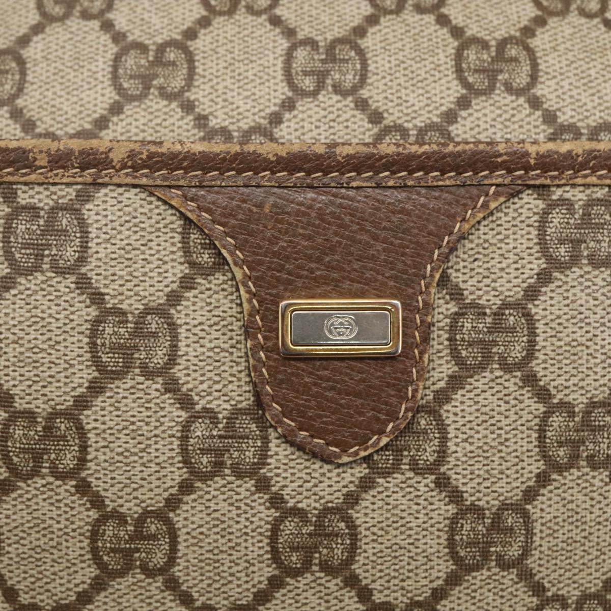 GUCCI GG Supreme Shoulder Bag PVC Beige Gold 001 115 6106 Auth BA8192