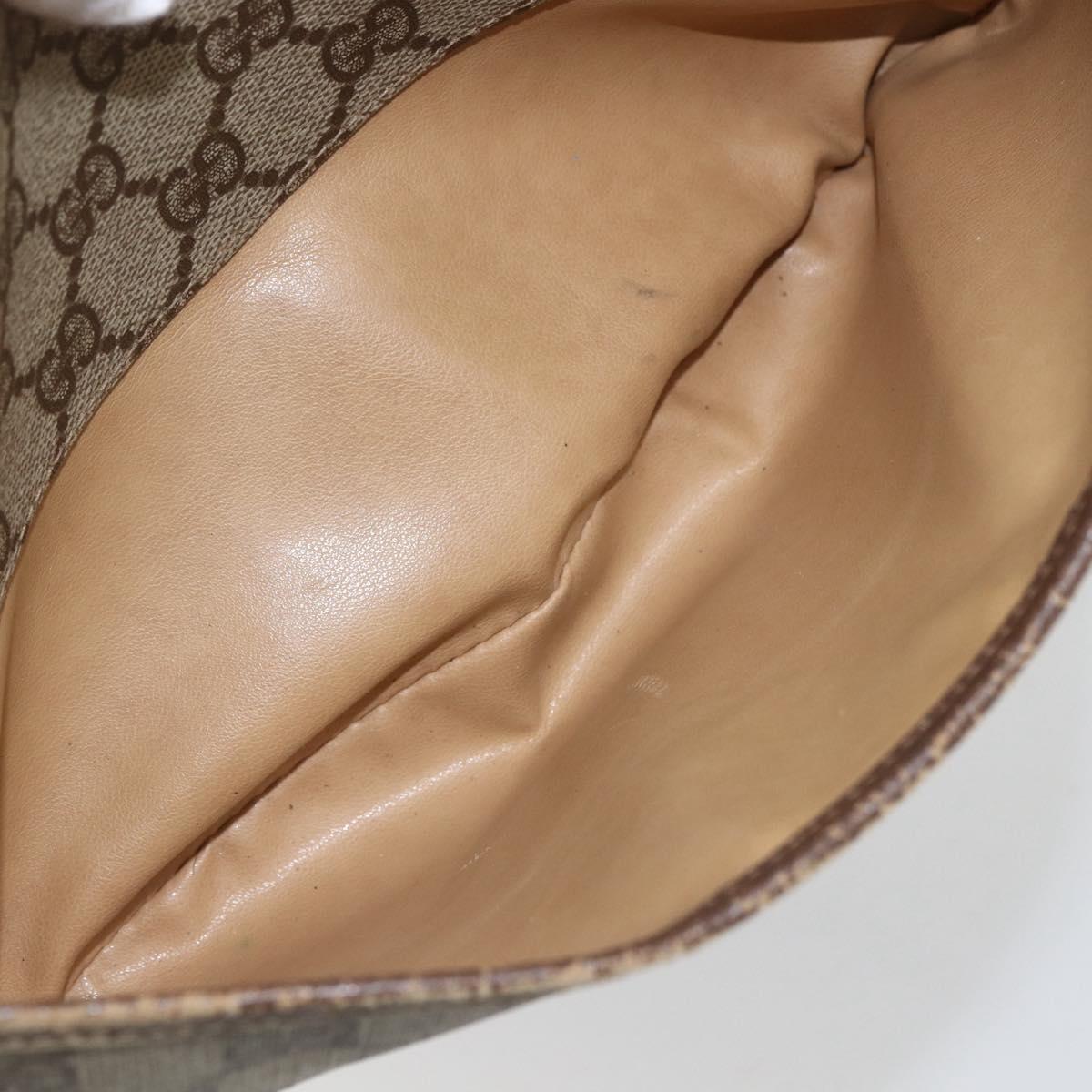 GUCCI GG Supreme Shoulder Bag PVC Beige Gold 001 115 6106 Auth BA8192