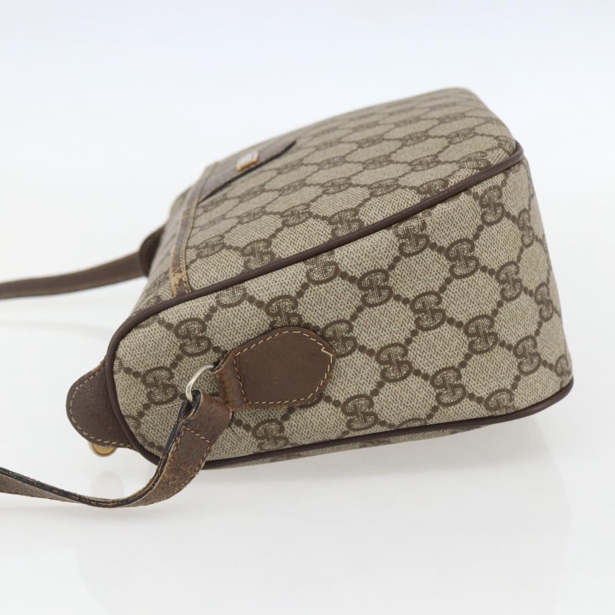 GUCCI GG Supreme Shoulder Bag PVC Beige Gold 001 115 6106 Auth BA8192