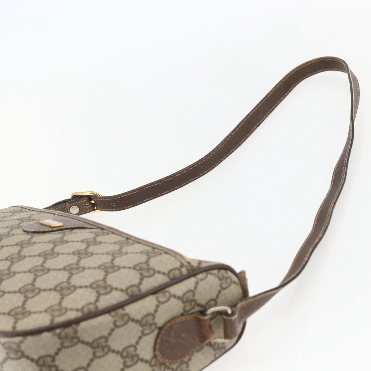 GUCCI GG Supreme Shoulder Bag PVC Beige Gold 001 115 6106 Auth BA8192