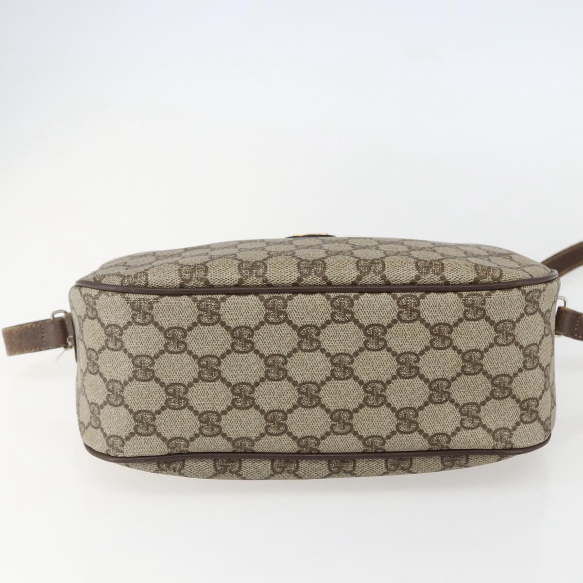 GUCCI GG Supreme Shoulder Bag PVC Beige Gold 001 115 6106 Auth BA8192