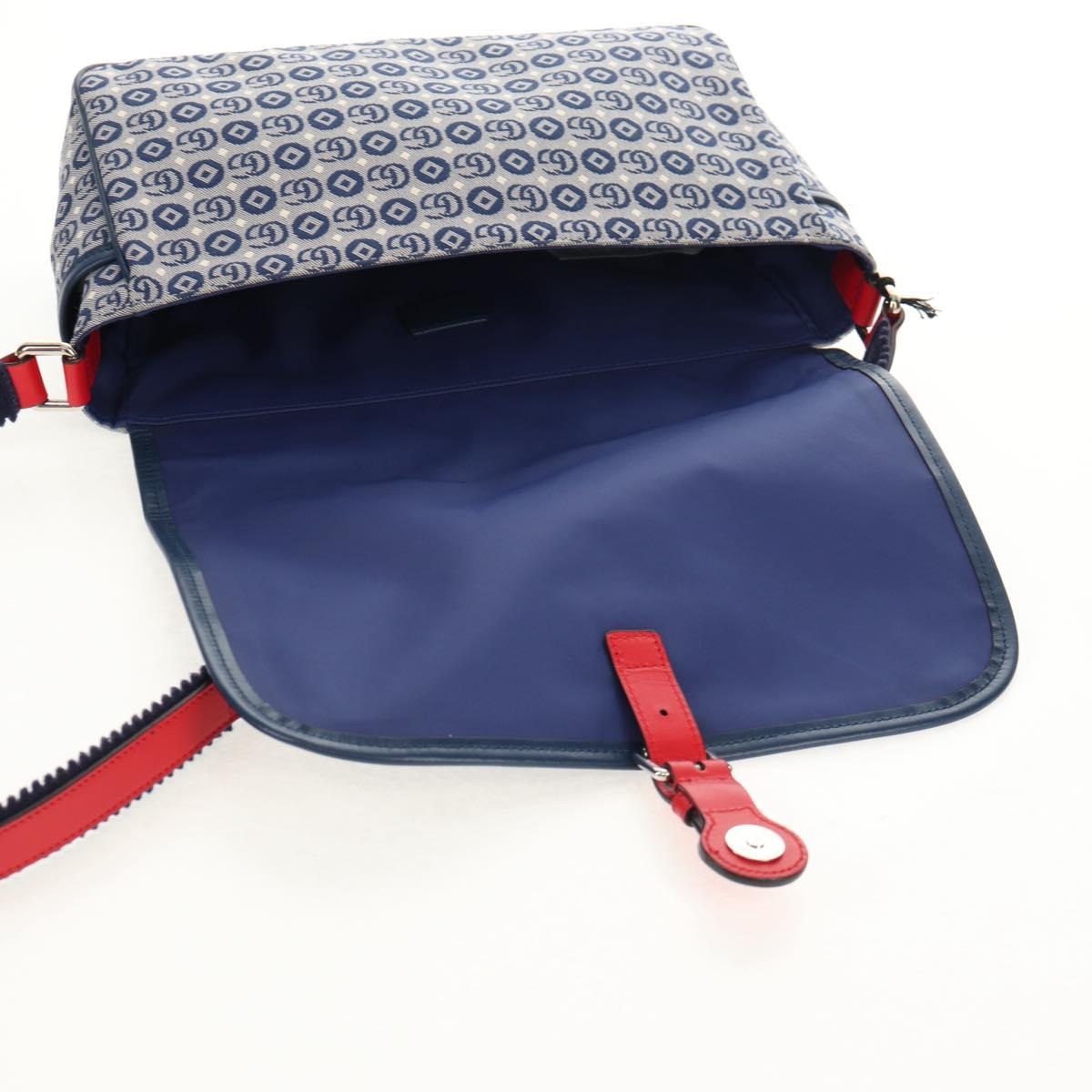 GUCCI Shoulder Bag PVC Blue Silver 664143 Auth BA8196M