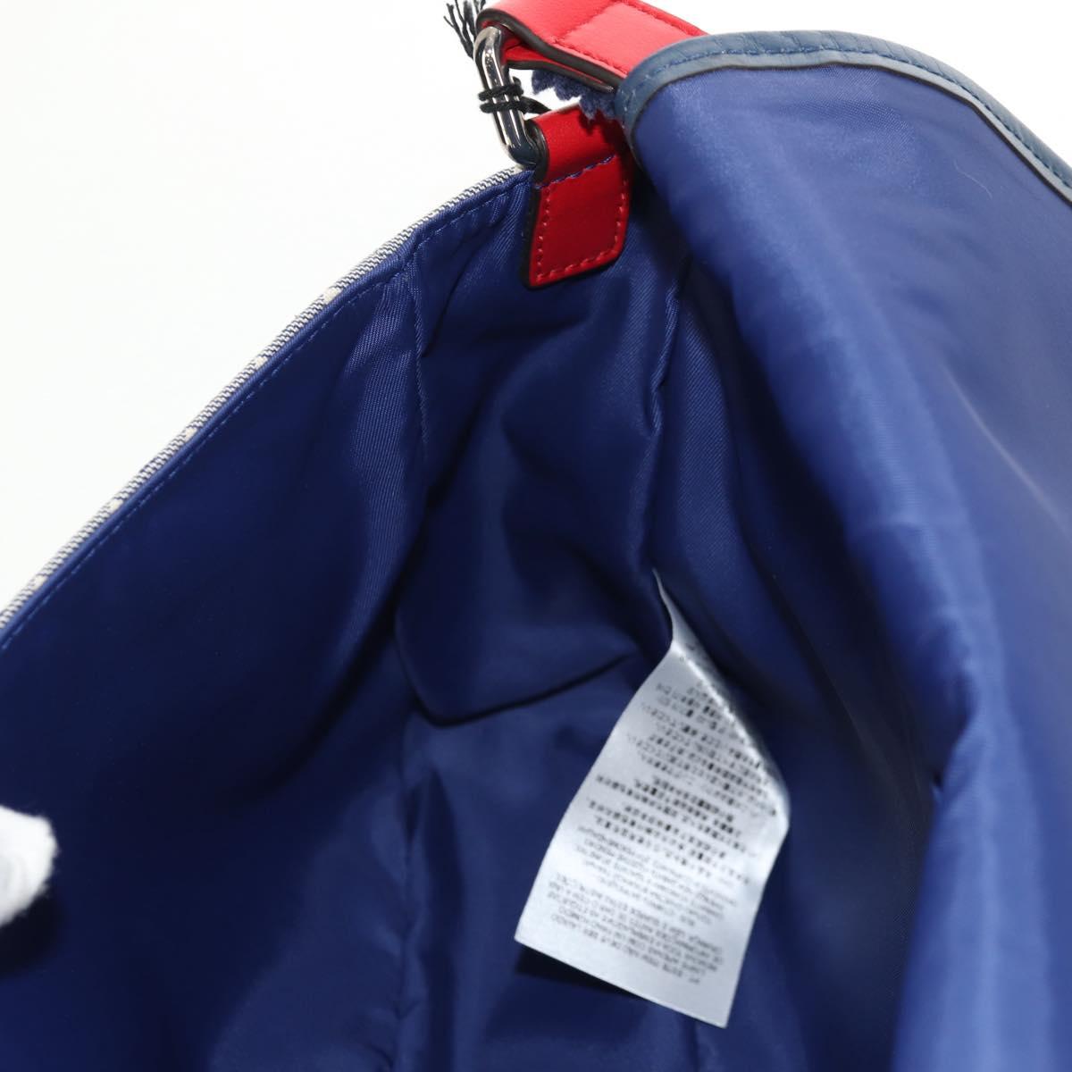 GUCCI Shoulder Bag PVC Blue Silver 664143 Auth BA8196M