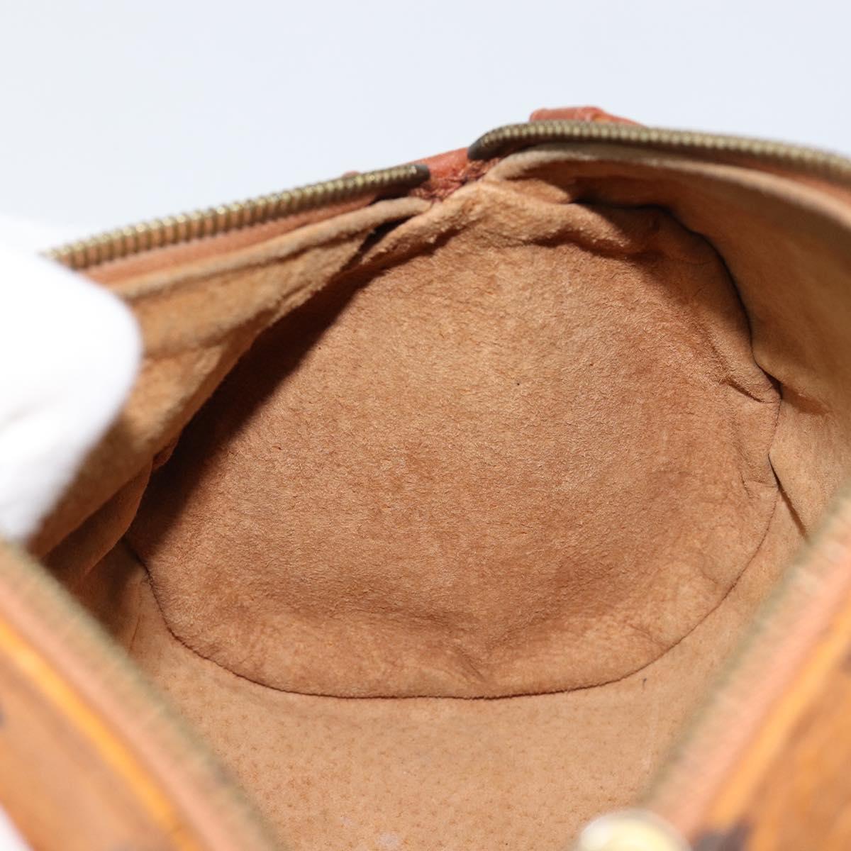 MCM Logogram Vicetos Shoulder Bag PVC Leather Brown Gold Auth BA8198