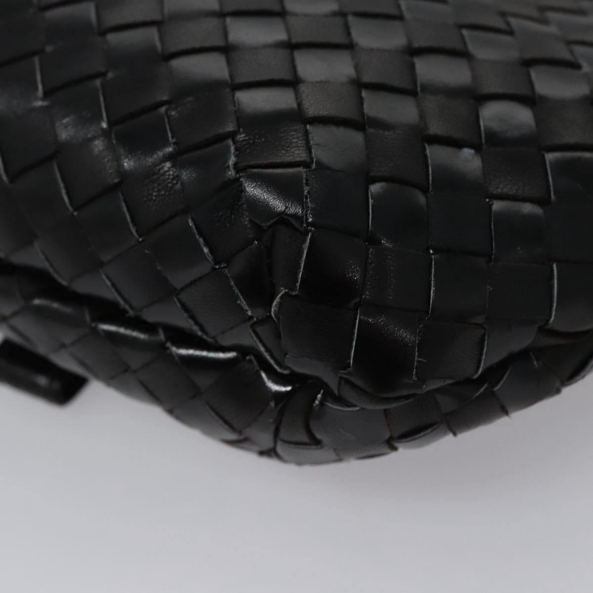 BALLY Chain Shoulder Bag Leather Black Auth BA820