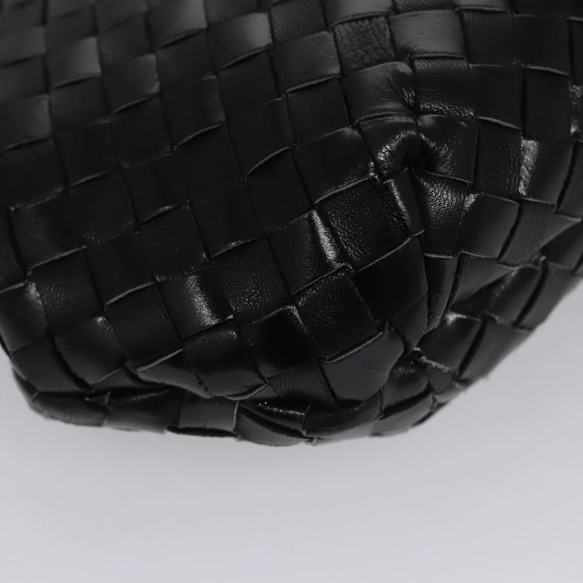 BALLY Chain Shoulder Bag Leather Black Auth BA820