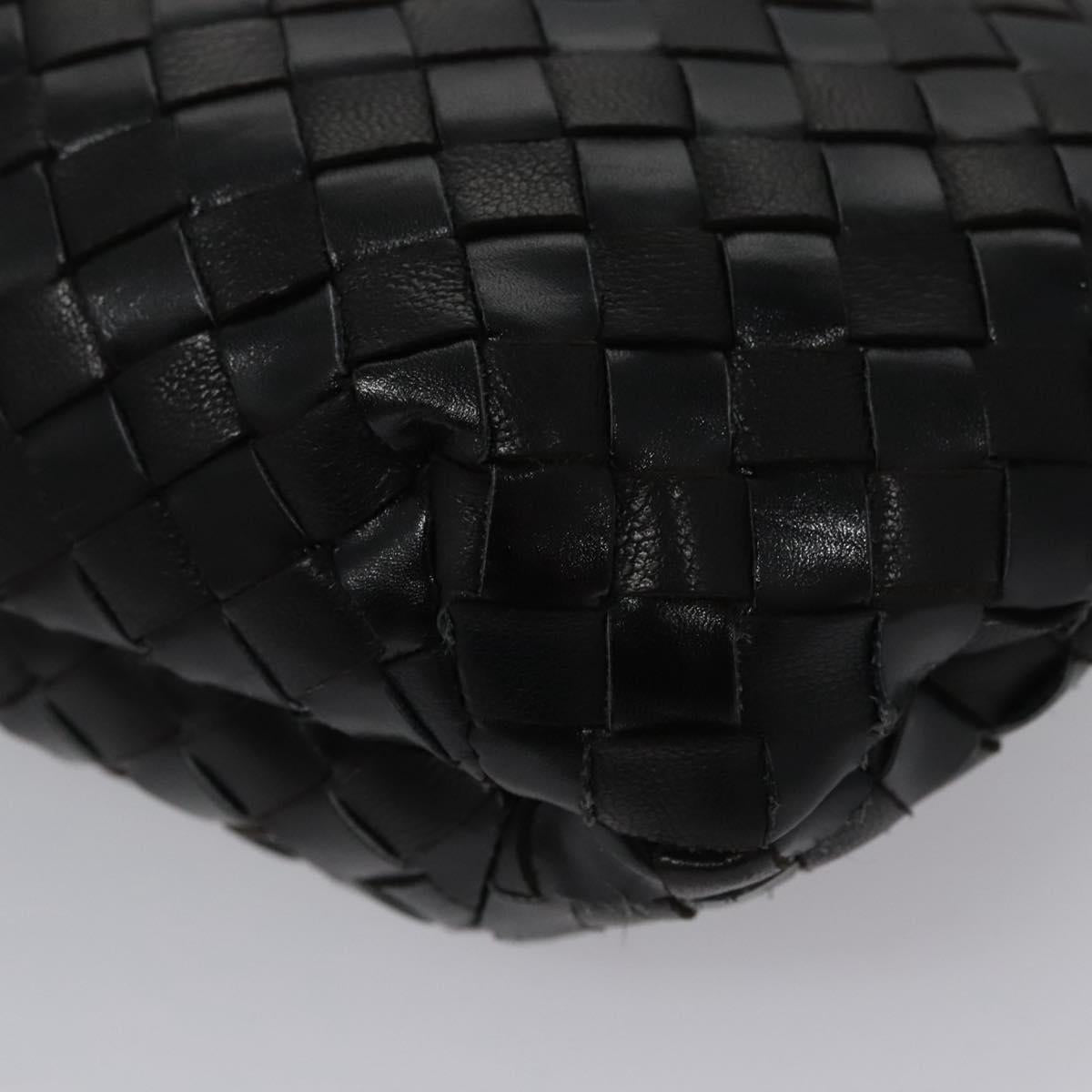 BALLY Chain Shoulder Bag Leather Black Auth BA820