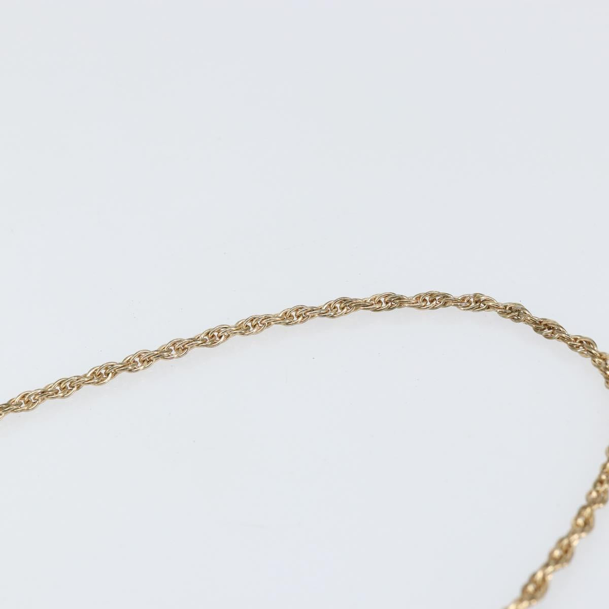 Christian Dior Chain Shoulder Bag Leather Black Gold Auth BA8202