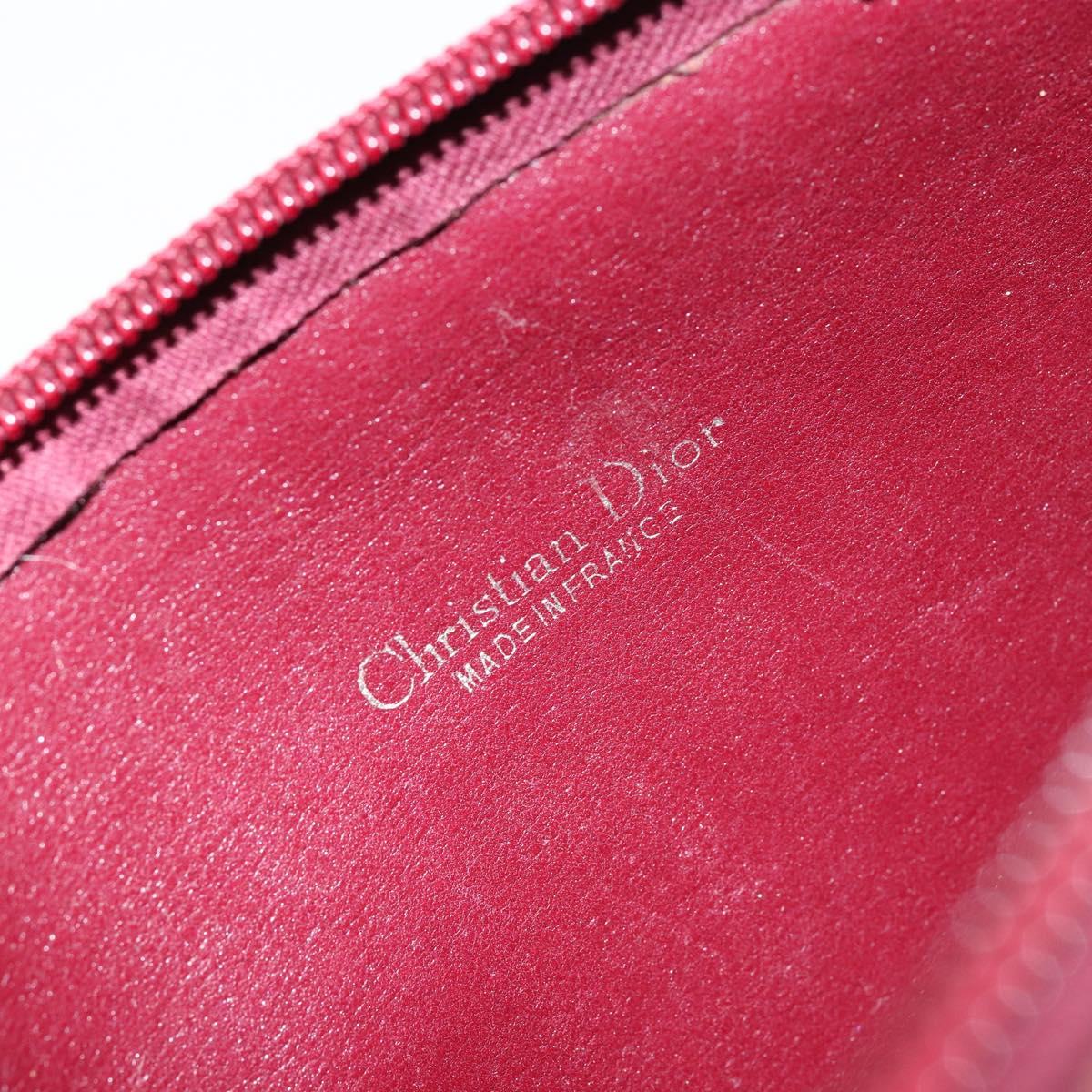 Christian Dior Trotter Canvas Shoulder Bag Beige Gold Auth BA8208