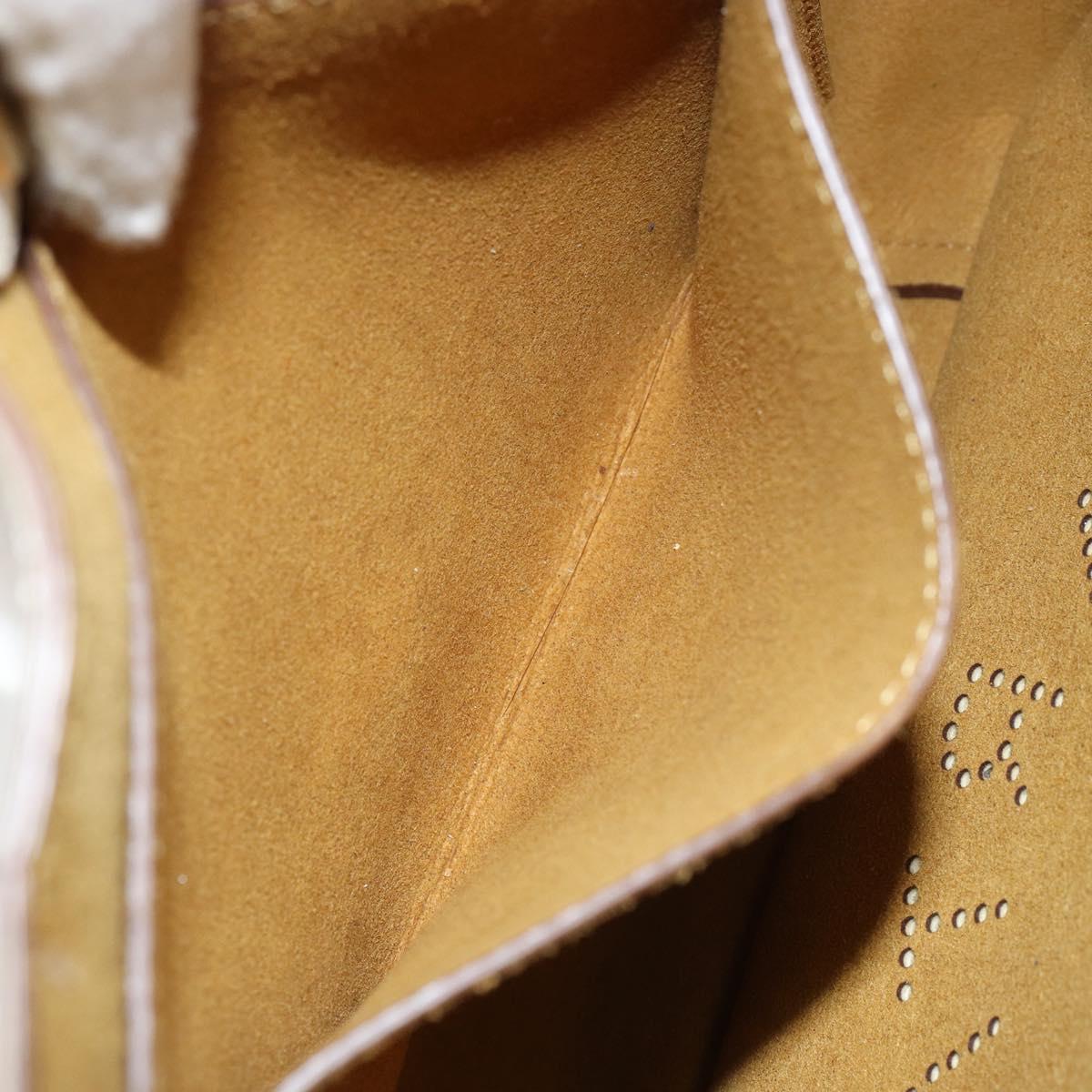 Stella MacCartney Shoulder Bag Leather Beige gold Auth BA8213