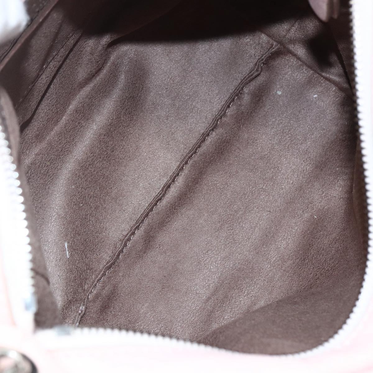 Jimmy Choo Studs Hand Bag Leather 2way Pink Auth BA8217