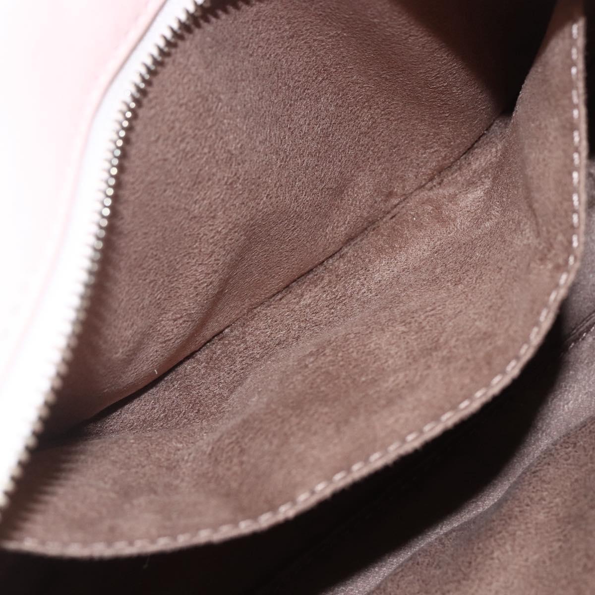 Jimmy Choo Studs Hand Bag Leather 2way Pink Auth BA8217