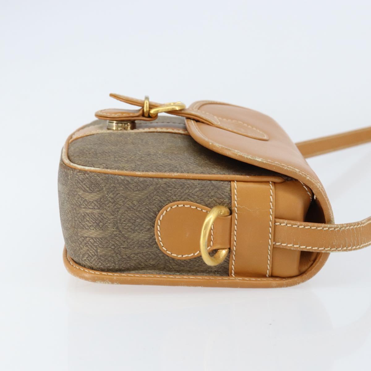 GUCCI Shoulder Bag Canvas Leather Beige Gold 007 23 0125 Auth BA8219