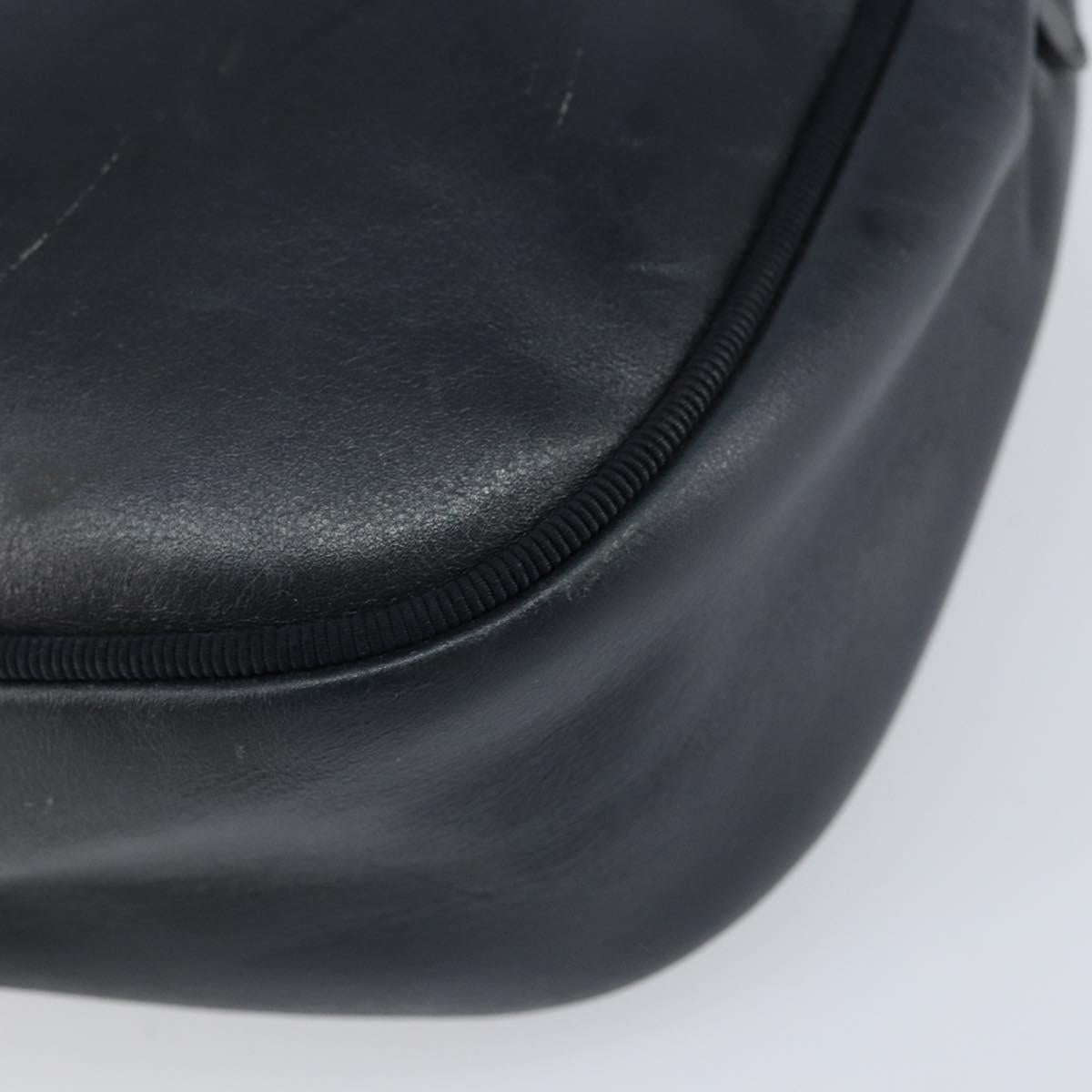 Salvatore Ferragamo Vala Shoulder Bag Leather Navy Gold Auth BA8220