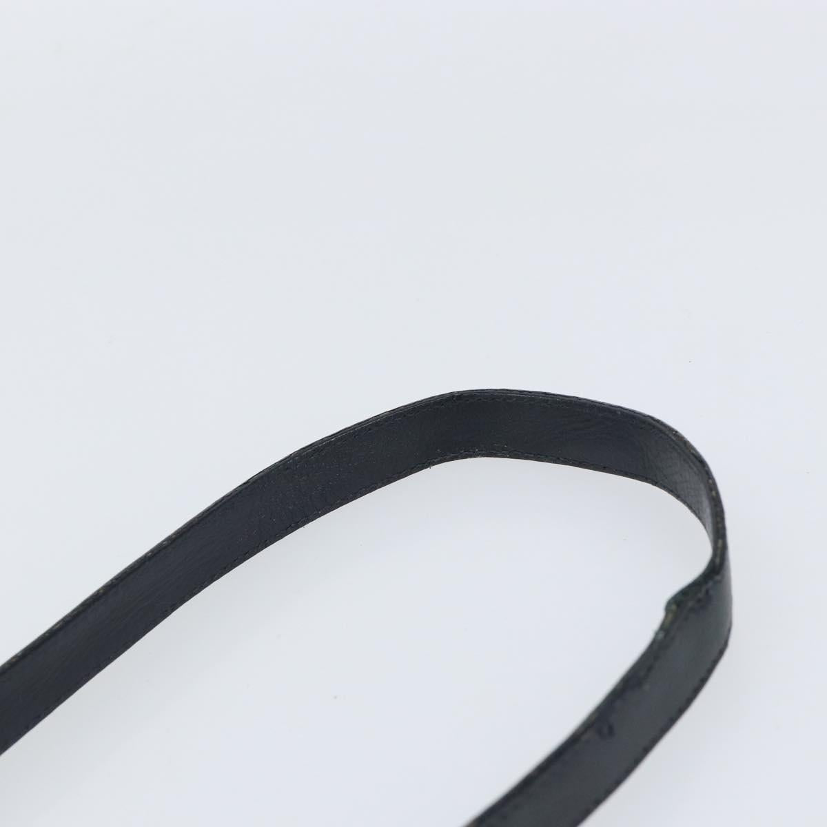 Salvatore Ferragamo Vala Shoulder Bag Leather Navy Gold Auth BA8220